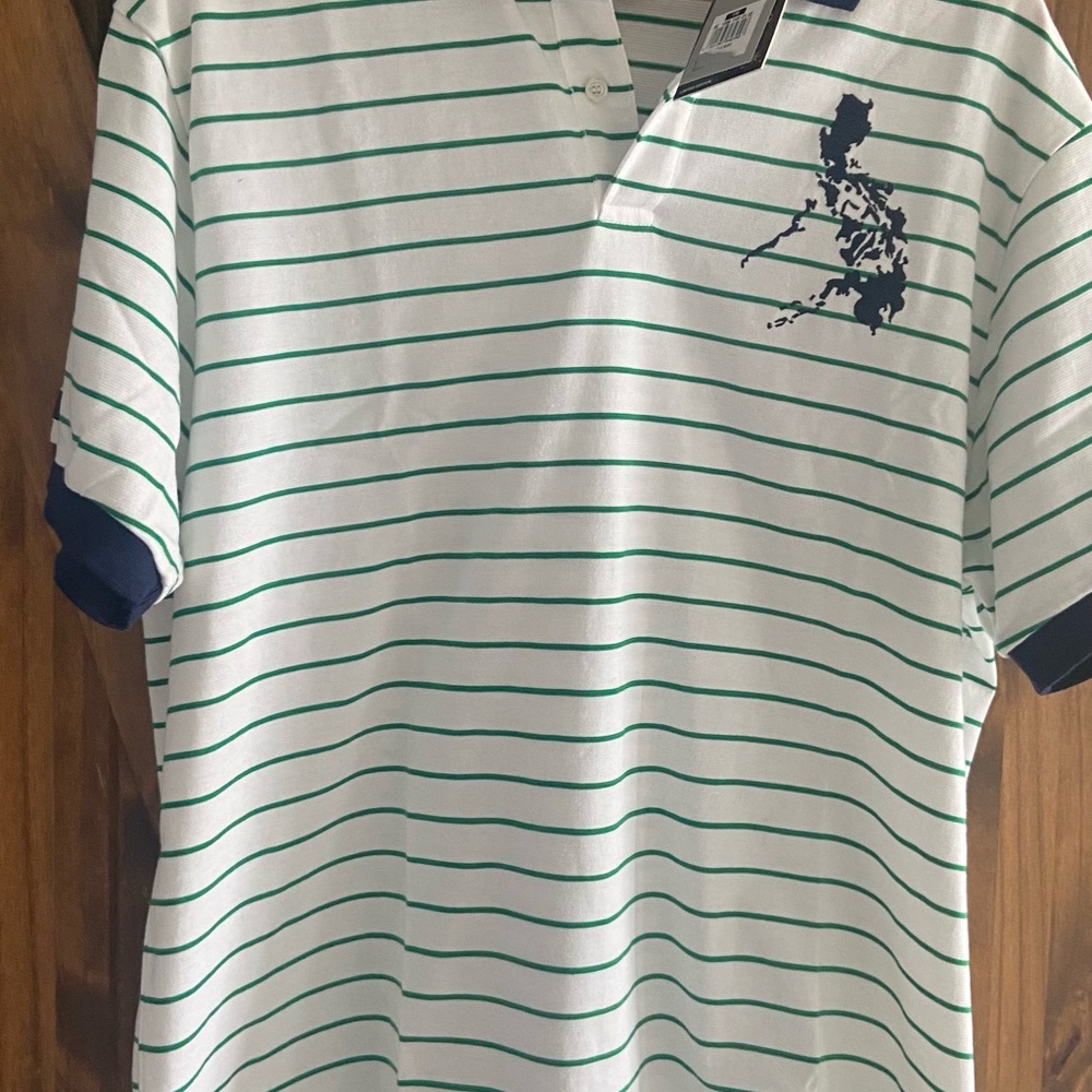 Coach Striped Polo Shirt with Navy Accents